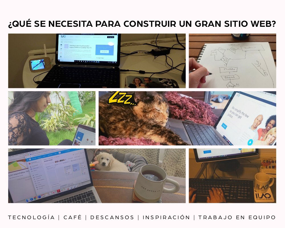 ¡Se necesita tecnología, café, siestas, inspiración y trabajo en equipo para construir un gran sitio web!