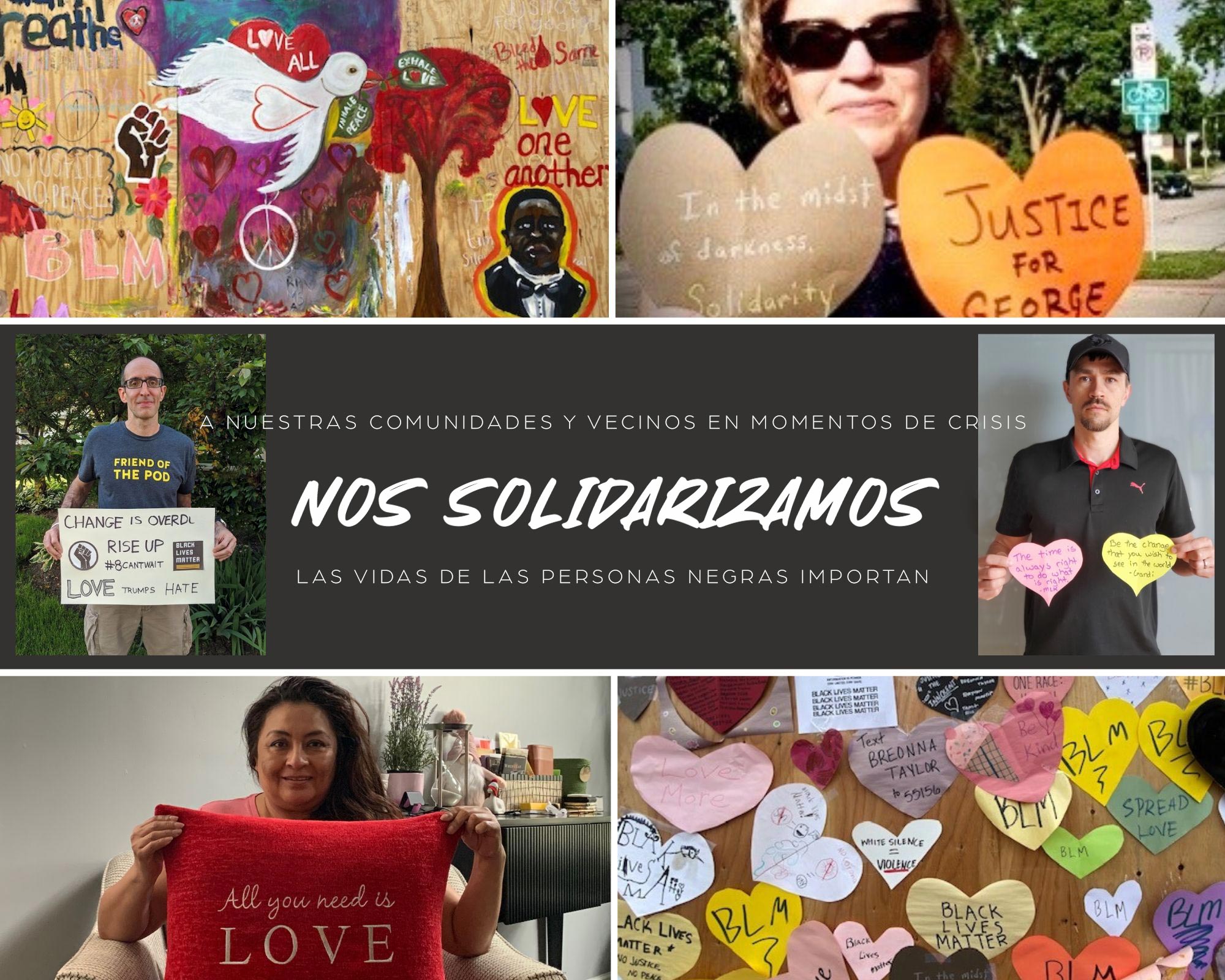 Nos solidarizamos; Las vidas de las personas negras importan